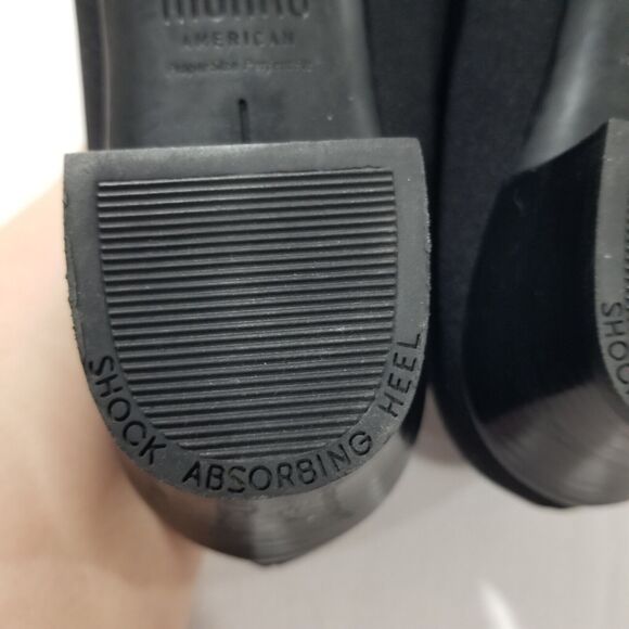 Munro Shoes Womens 7.5M Cindi Slip On Loafer Heel M207487 Black Fabric - Picture 8 of 10